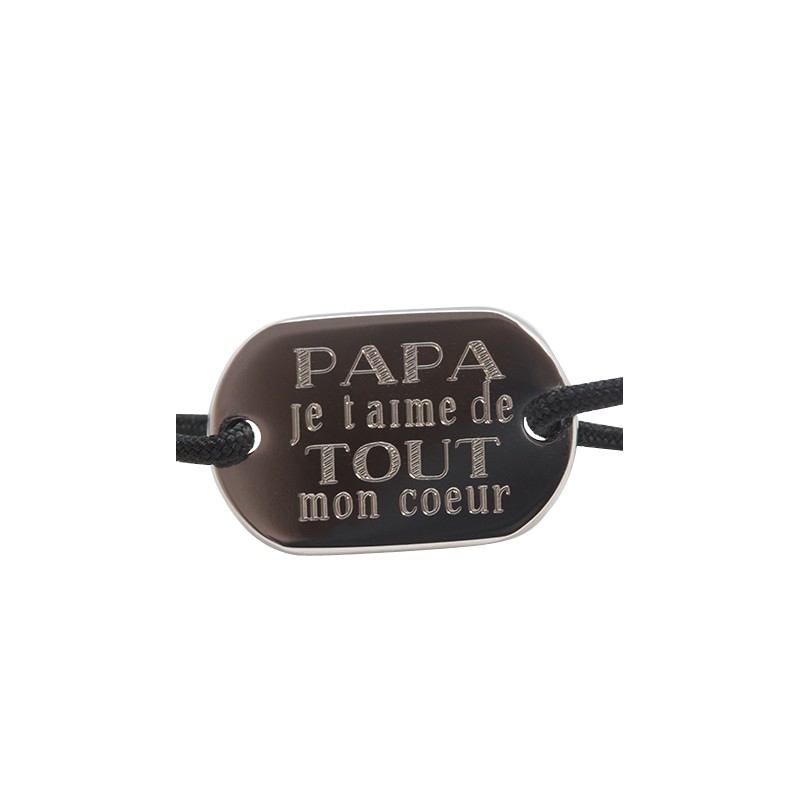 Braet Je t'aime Papa - Argent Braet Je t'aime Papa - Argent
