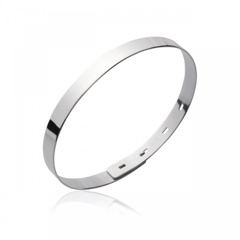 Jonc ruban homme argent Jonc ruban homme argent