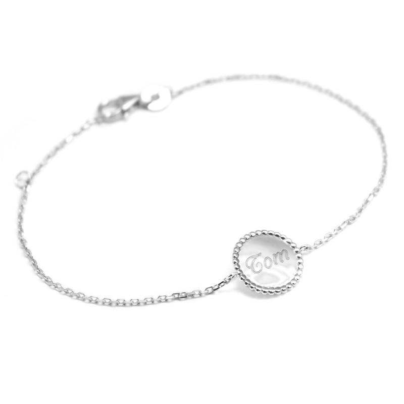 Bracelet Jeton perlé - Argent Bracelet Jeton perlé - Argent