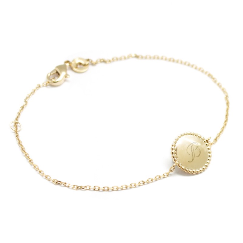 Bracelet Jeton perlé - Plaqué or Bracelet Jeton perlé - Plaqué or