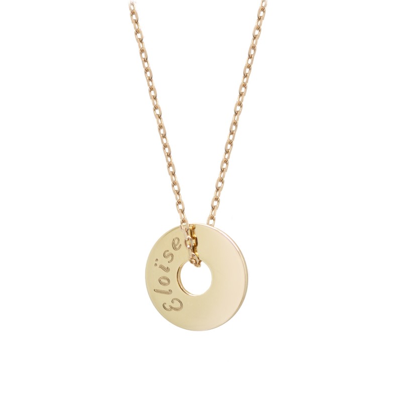 Pendentif mini jeton - Plaqué Or Pendentif mini jeton - Plaqué Or