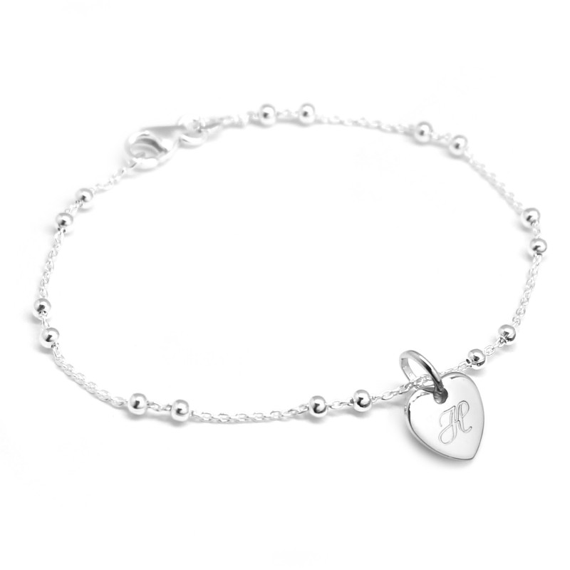 Bracelet Chaine Perlée - Argent Bracelet Chaine Perlée - Argent