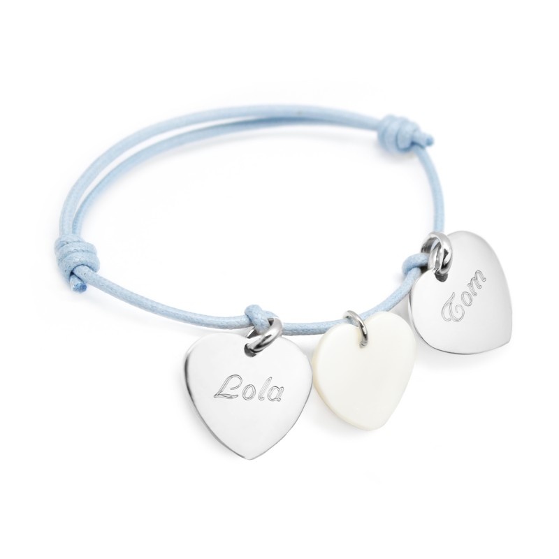 Petits Coeurs - Argent et Nacre Petits Coeurs - Argent et Nacre