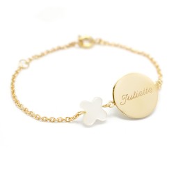 Bracelet Lovely Nacre Papillon - Plaqué or